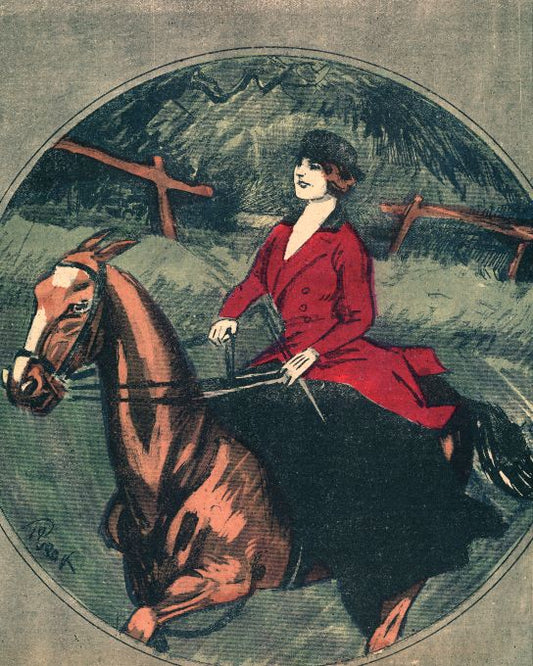 Girl Riding Horse - 1912