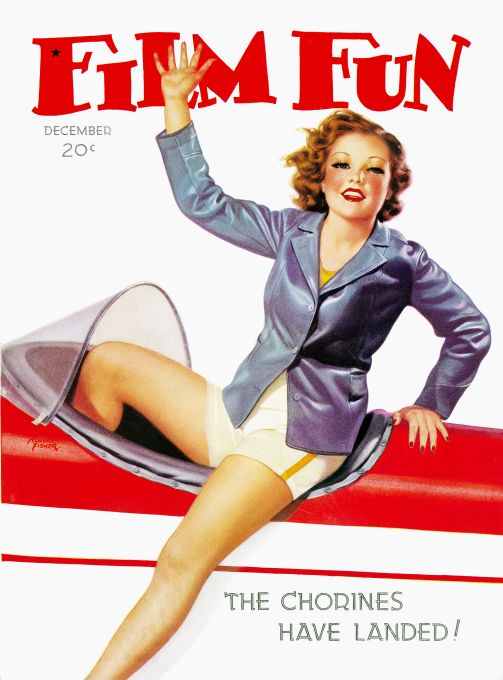 Pin Up - Girl in Jacket On Plane - Fisher - 1938