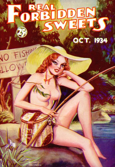 Pin Up - Girl Fishing - Greenwood - 1934