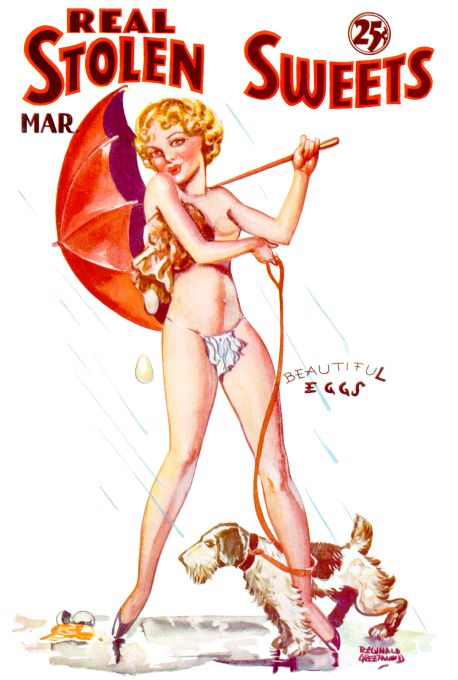 Pin Up - Blonde Girl with Dog - Greenwood - 1935