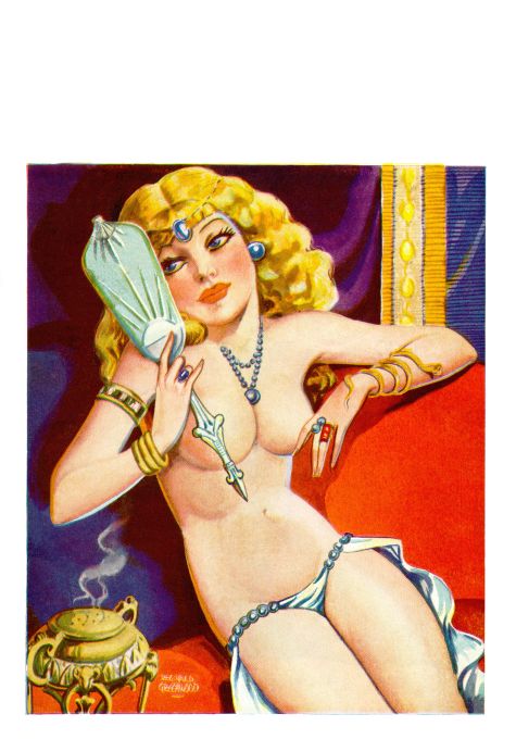 Pin Up - Blonde Girl With Mirror - Greenwood - 1935