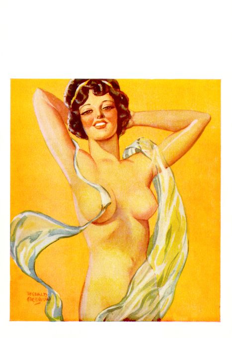 Pin Up - Nude Brunette Girl With Scarf - Greenwood - 1935