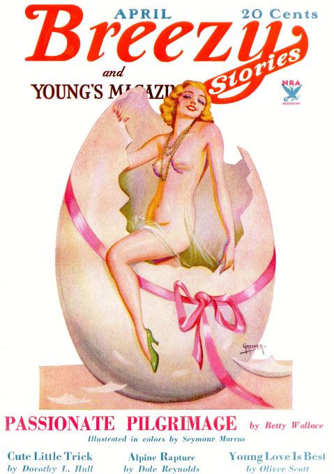 Pin Up - Girl in Easter Egg - Greiner - 1934