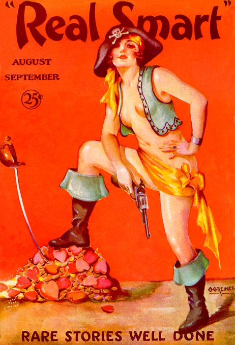 Pin Up - Pirate Girl in Vest - Greiner - 1930