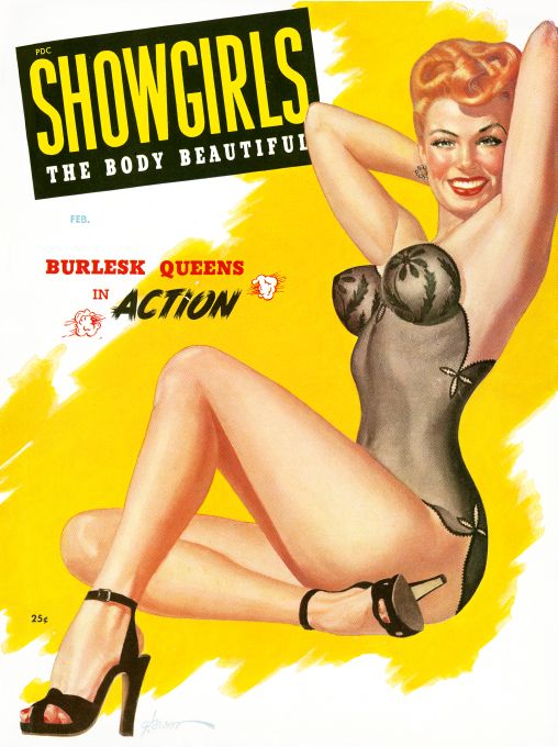 Pin Up - Redhead Showgirl in Black - Gross - 1947