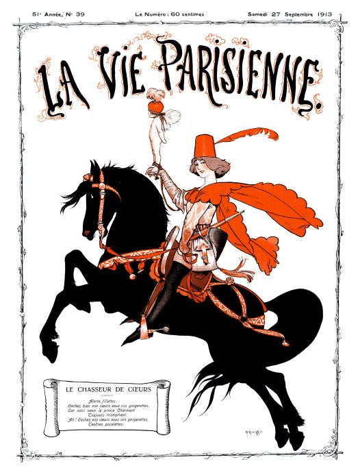 Pin Up - Girl On Horse - Herouard - 1913