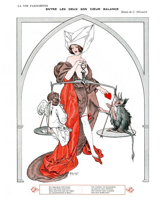 Pin Up - Girl w/ Balance - Herouard - 1913