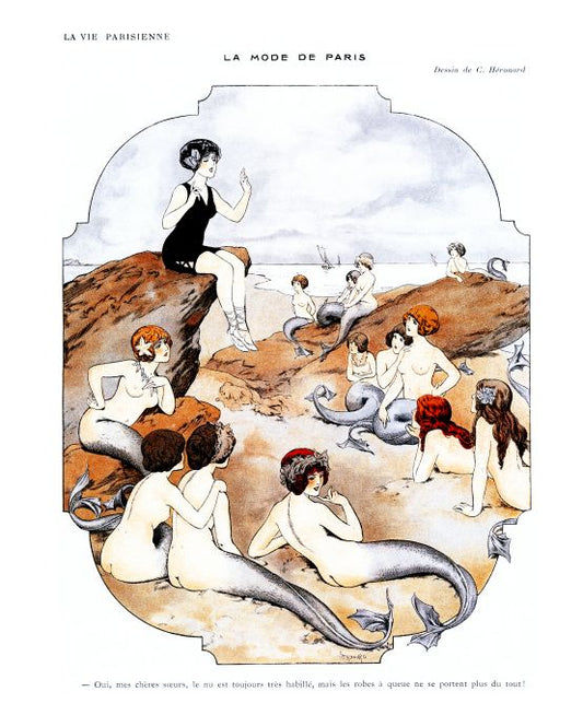 Pin Up - Girl & Mermaids  - Herouard - 1913