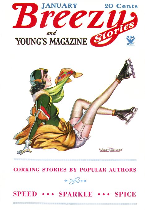 Pin Up - Girl Ice Skating - Johnson - 1934