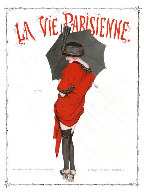 Pin Up - Girl in Rain - Kirchner - 1913