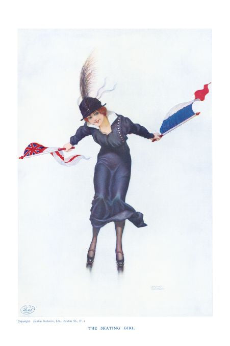 Pin Up - The Skating Girl  - Kirchner - 1915