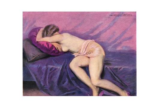 Pin Up - Girl w/ Head in Pillows - Leclerc - 1929