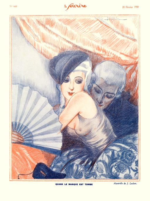 Pin Up - Girl & Man  - Leclerc - 1930