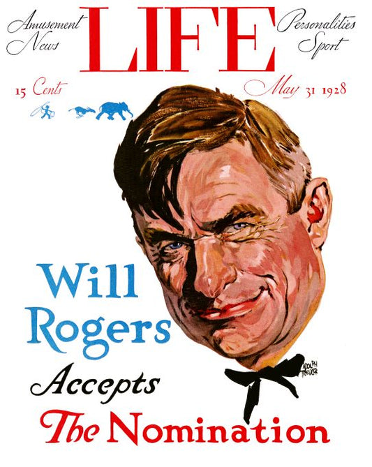 Will Rogers Accepts Nomination - Treidler - May 31 1928