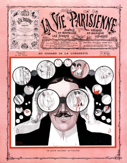Pin Up - Man Watches Girls - Leonnec - 1910