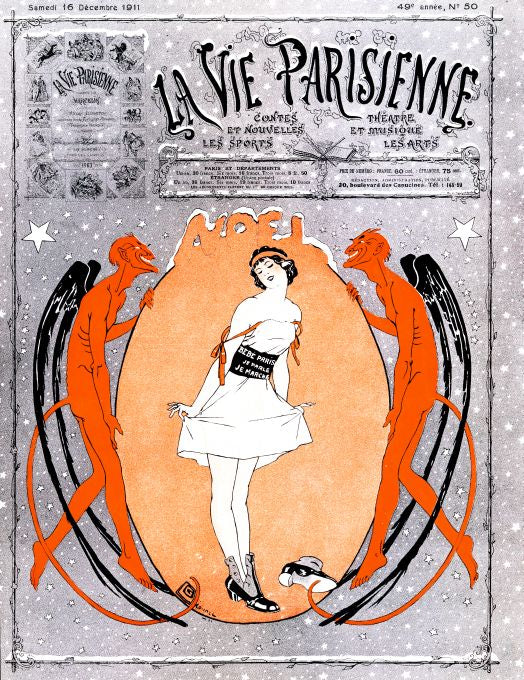 Pin Up - Girl Curtsies - Leonnec - 1911