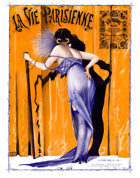 Pin Up - Girl w/Stick - Leonnec - 1913