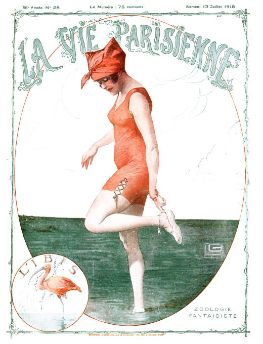 Pin Up - Girl in Swimsuit - Leonnec - 1918