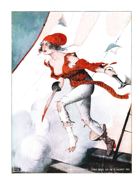 Pin Up - Pirate Girl w/ Sword & Axe - Leonnec - 1917