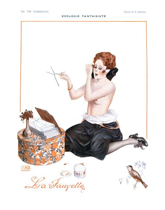 Pin Up - Girl Fixes Hair  - Leonnec - 1918