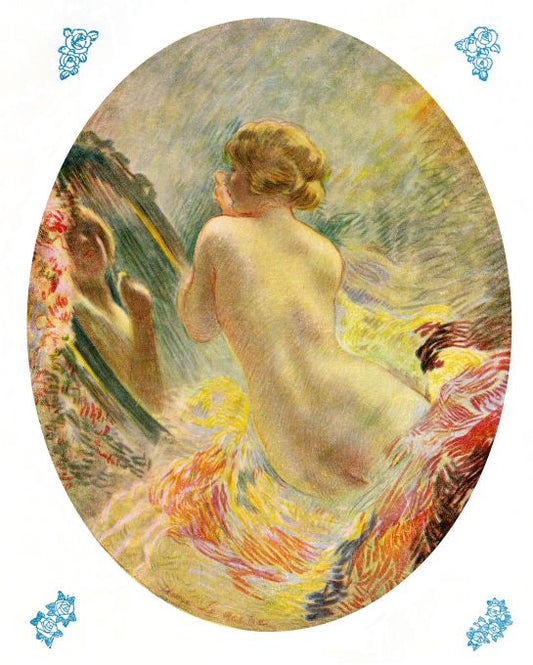 Pin Up - Blonde w/Mirror - Leriche - 1913