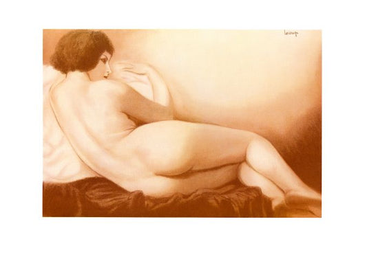 Pin Up - Nude Girl Laying On Bed - Lorenzi - 1929