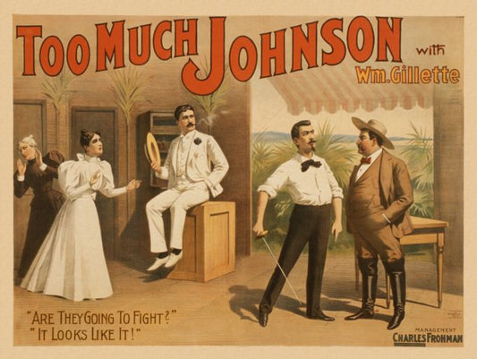 Too Much Johnson 2 - Strobridge & Co. Lithograph - 1894