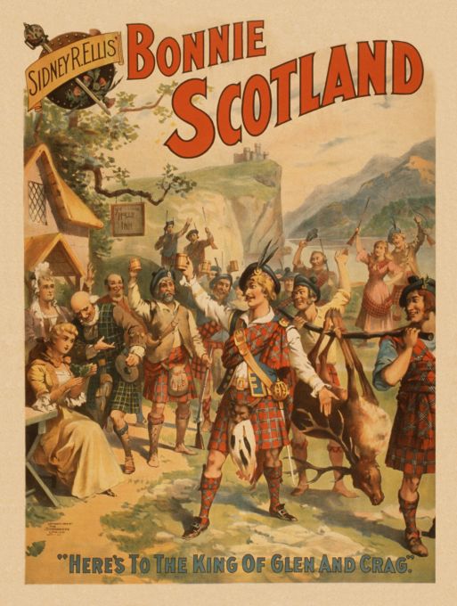 Here's To The King Of Glen And Crag - Strobridge & Co. Lithograph - 1895