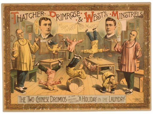 Two Chinese Dromios - Strobridge & Co. Lithograph - 1887