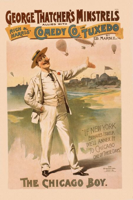 The Chicago Boy - Strobridge & Co. Lithograph - 1893