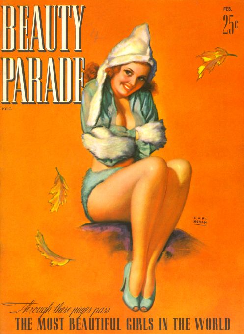 Pin Up - Girl Keeping Warm - Moran - 1942