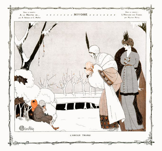 Pin Up - Girls Give Fur Coat To Child - Martin - 1912