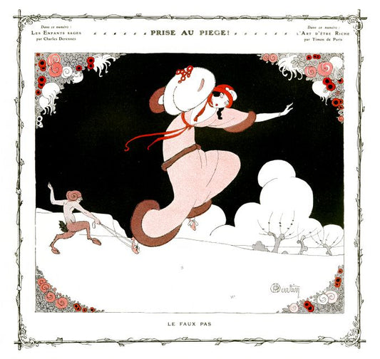 Pin Up - Girl Gets Tripped By Satyr - Martin - 1913