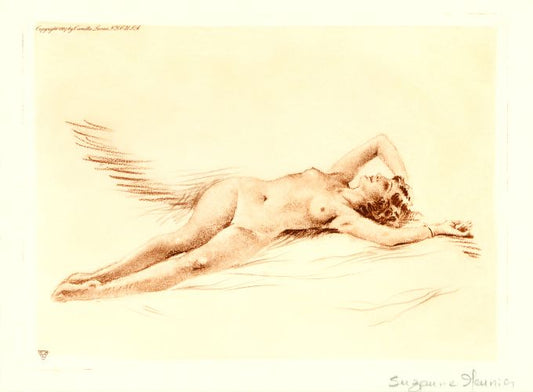 Pin Up - Nude Girl w/Arms Behind Head - Meunier - 1934