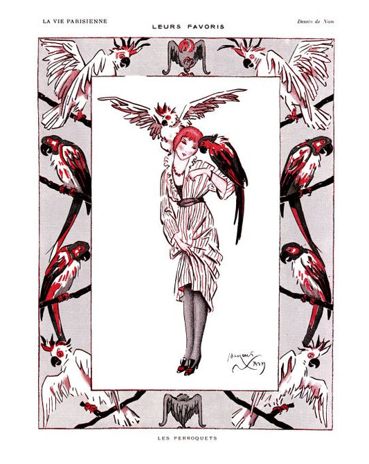 Pin Up - Girl w/Parrots - Nam - 1913