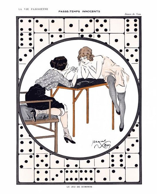 Pin Up - Girls & Dominoes - Nam - 1913