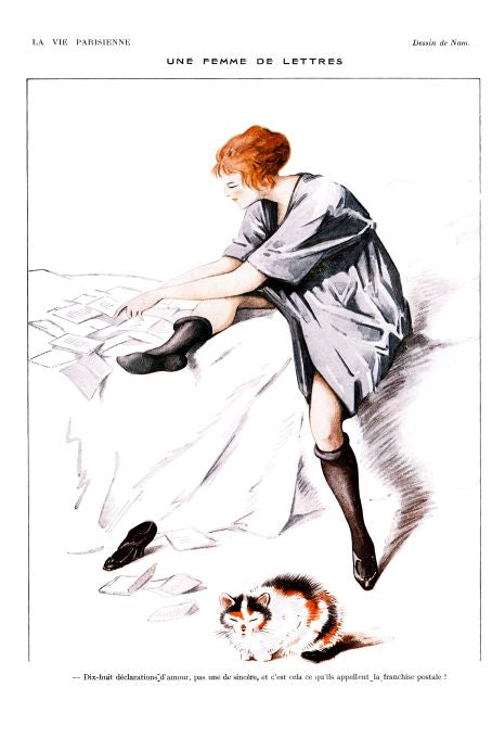 Pin Up - Girl w/Letters - Nam - 1917