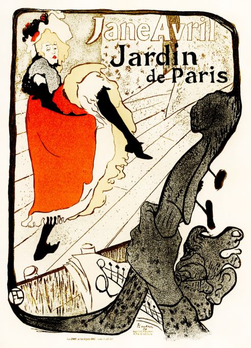 Jane Avril, Jardin de Paris - Les Maitre de l'Affiche - 1895