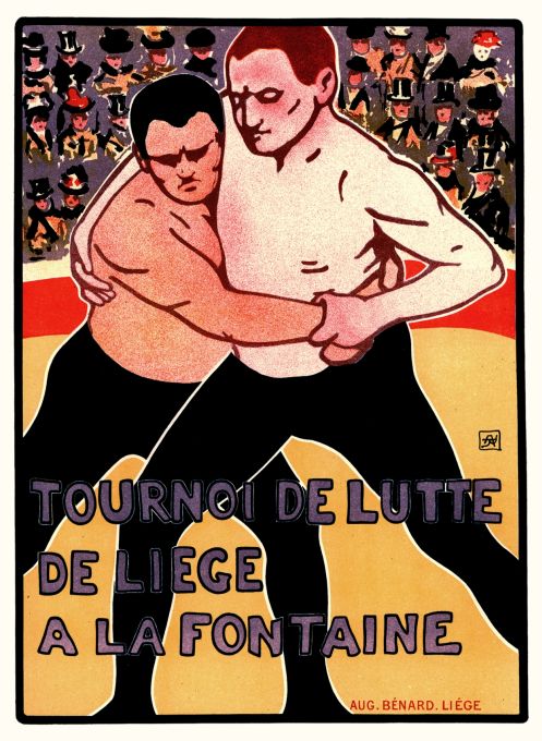 Tournoi de Lutte de Liege a la Fontaine - Les Maitre de l'Affiche - 1899