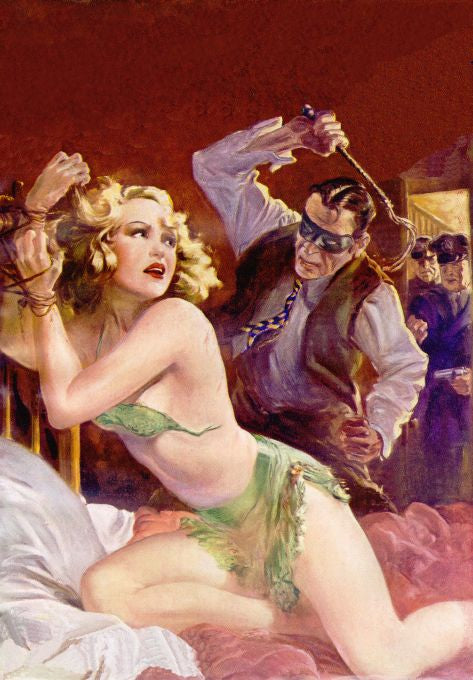 Pin Up - Blonde Girl Being Whipped by Man - Parkhurst - 1935