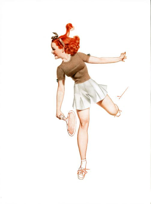 Pin Up - Redhead Tennis Girl - Petty - 1940