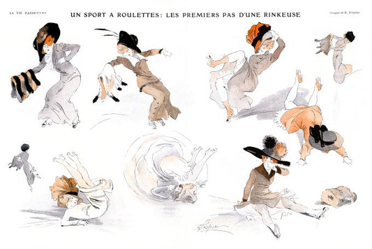 Pin Up - Girls Falling  - Prejelan - 1910