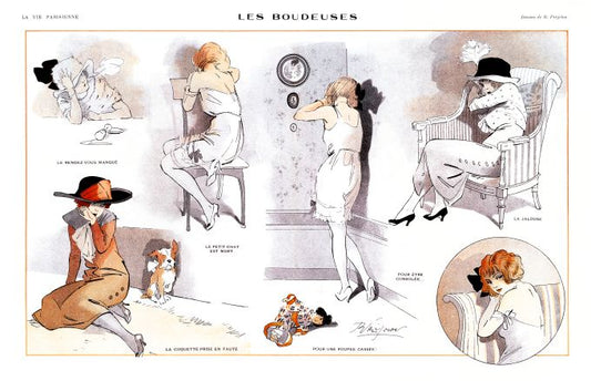 Pin Up - Sulking Girls  - Prejelan - 1912
