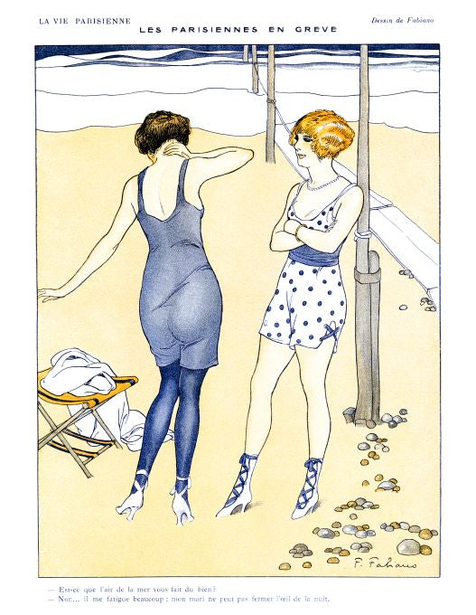 Pin Up - Girls On Beach - Prejelan - 1913
