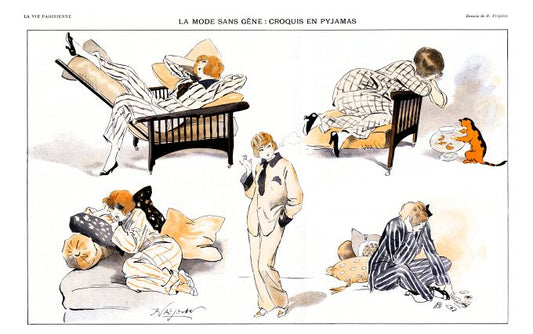 Pin Up - Girls in Pajamas - Prejelan - 1913
