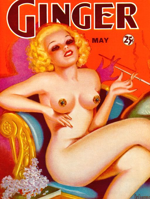 Pin Up - Nude Girl Smoking - Quintana - 1935
