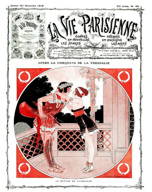 Pin Up - Roman & Girl Kiss  - Regnier - 1912