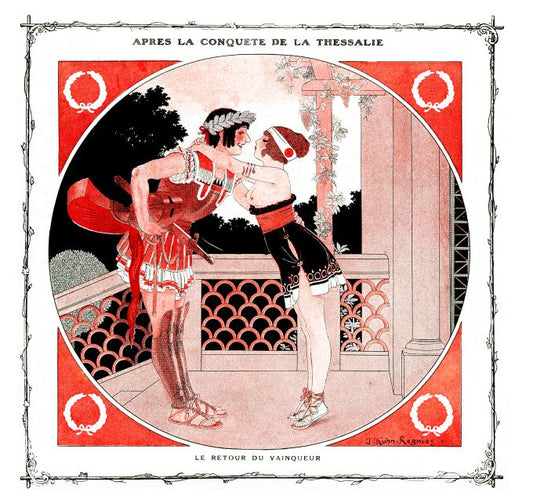 Pin Up - Roman Emperor & Girl Kiss - Regnier - 1912