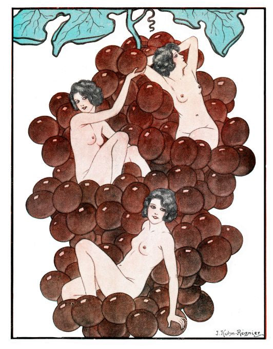 Pin Up - Girls & Grapes - Regnier - 1924