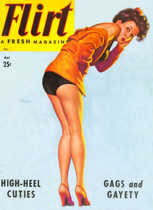 Pin Up - Girl in Orange Jacket - Steffa - 1948
